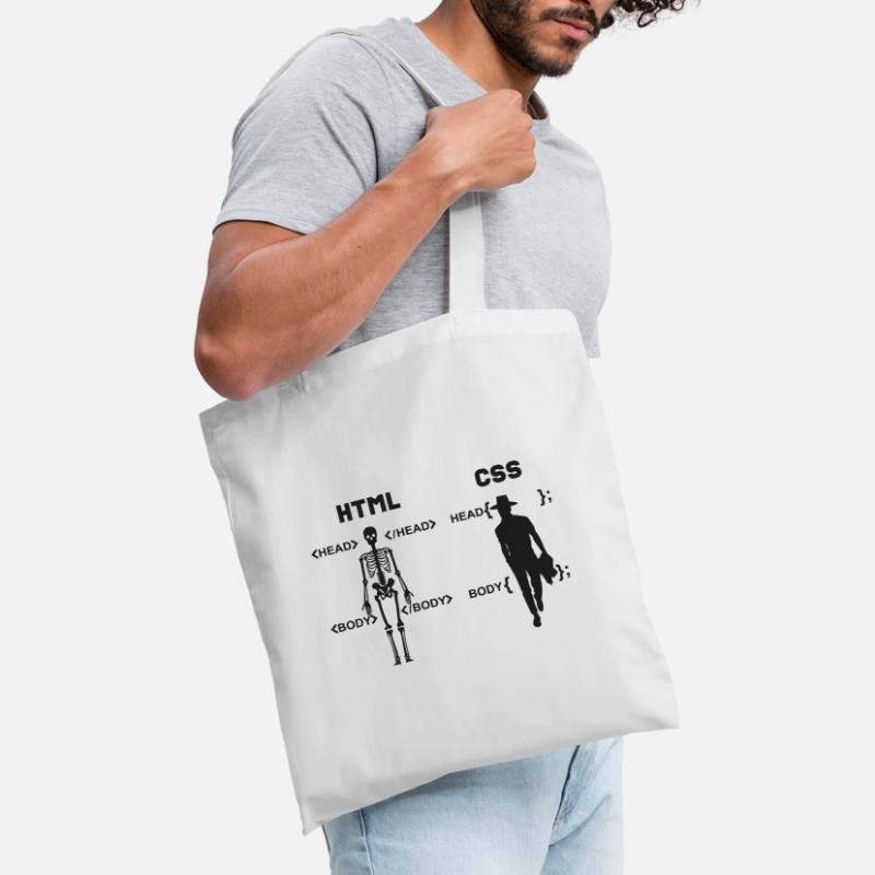 HTML vs CSS Programmiersprache Stoffbeutel