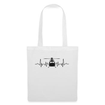 Hélicoptère - Sac en tissu - blanc - Devant