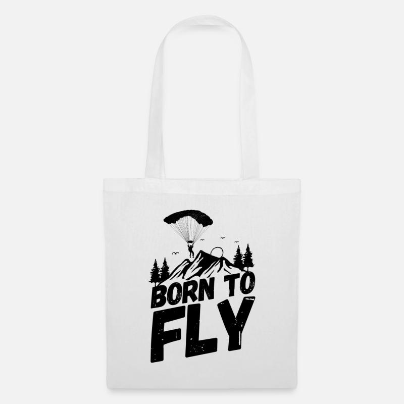 Parachute skydiving proverbe - Sac en tissu - blanc