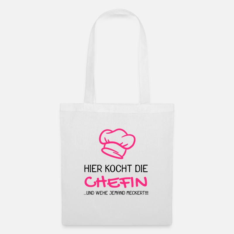 Chefkoch Spruch lustig Kochmütze Geschenk - Stoffbeutel - Weiß