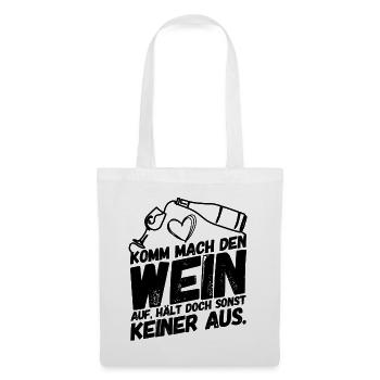 Wein Sprüche - Stoffbeutel - Weiß - Vorne