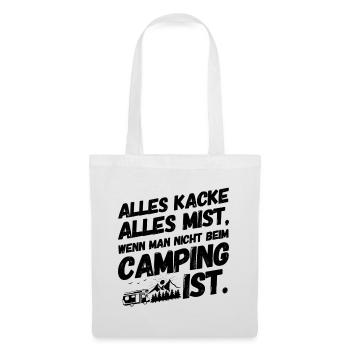 Camper Camping Campen Gedicht II - Stoffbeutel - Weiß - Vorne