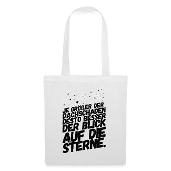 Lustige Sprüche Dachschaden Sterne II - Stoffbeutel - Weiß - Vorne