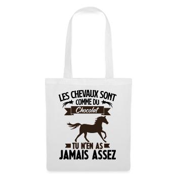 Les chevaux sont comme du chocolat - Sac en tissu - blanc - Devant