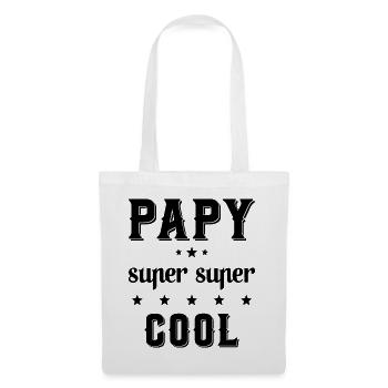 Papy super cool Cadeau drôle de grand-père - Sac en tissu - blanc - Devant