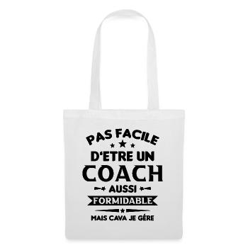 Coach Formidable Idée Cadeau Entraîneur Drôle - Sac en tissu - blanc - Devant