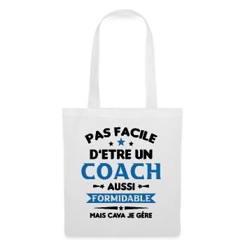 Coach Formidable Idée Cadeau Entraîneur Drôle - Sac en tissu - blanc - Devant