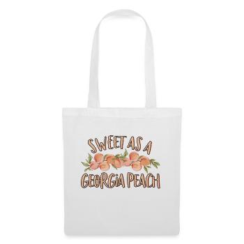 Doux comme une pêche de Géorgie Mignon drôle du Sud - Sac en tissu - blanc - Devant