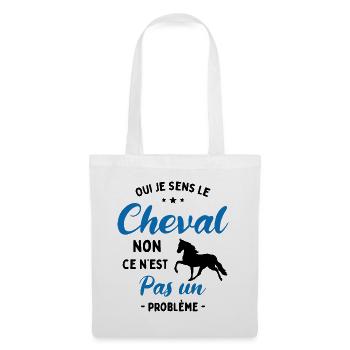 Oui Je Sens Le Cheval non ce n est pas un problème - Sac en tissu - blanc - Devant