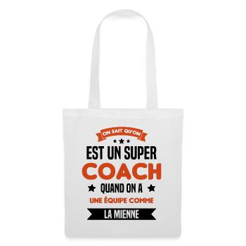 On Sait Qu'on Est Un Super Coach - Sac en tissu - blanc - Devant