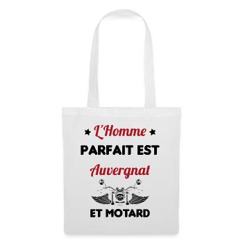 L'Homme Parfait Est Auvergnat Motard - Sac en tissu - blanc - Devant