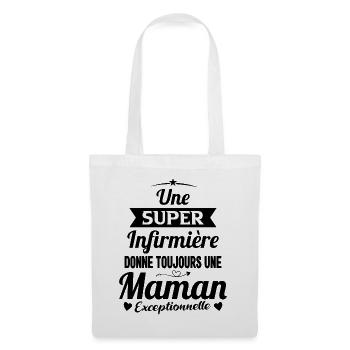 Maman Infirmière exceptionnelle Cadeau - Sac en tissu - blanc - Devant