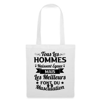 Hommes égaux les meilleurs font de la musculation - Sac en tissu - blanc - Devant