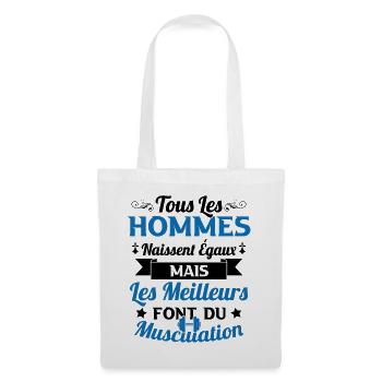 Hommes égaux les meilleurs font de la musculation - Sac en tissu - blanc - Devant