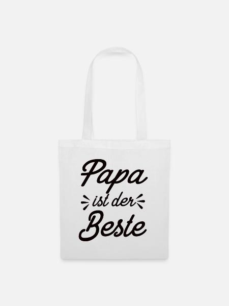 Papa Ist Der Beste - Stoffbeutel - Weiß