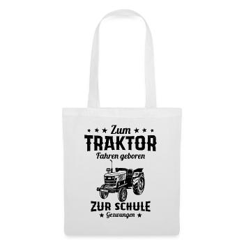 Né pour conduire un tracteur humour cadeau - Sac en tissu - blanc - Devant