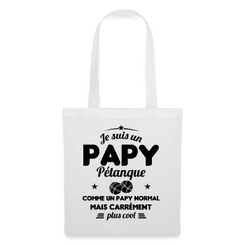 Un Papy Pétanque Comme Un Papy Normal - Sac en tissu - blanc - Devant