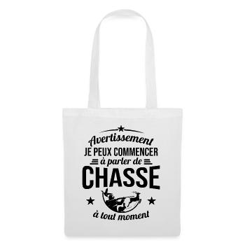 Je Peux Commencer À Parler De Chasse À Tout Moment - Sac en tissu - blanc - Devant