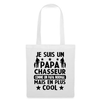 Papa Chasseur Humour Chasse Chassé Chasser - Sac en tissu - blanc - Devant