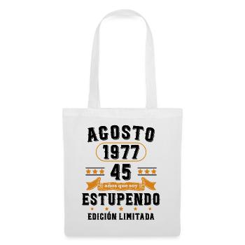 45 Ans Anniversaire Vintage Né(e) en Août 1977 - Sac en tissu - blanc - Devant