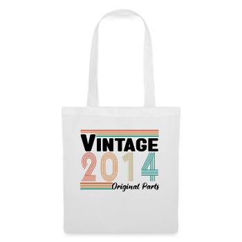 Vintage 2014 Originalteile Geburtstagsgeschenk - Stoffbeutel - Weiß - Vorne