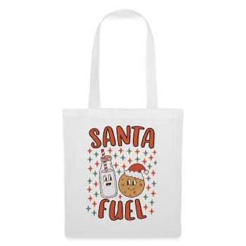 Père Noël Fuel Festive Funny Christmas Milk et - Sac en tissu - blanc - Devant