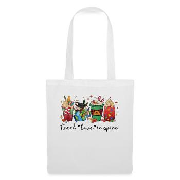 Teach Love Inspire Back to School Cute Coffee - Tote Bag - white - Front