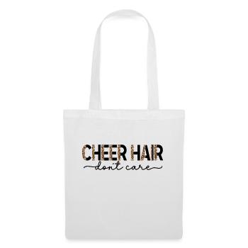 Cheer Hair Don't Care Cute Leopard Print Funny - Tote Bag - white - Front