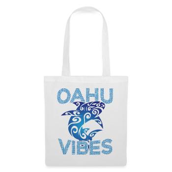 Requin tribal polynésien Oahu Hawaii Vibes - Sac en tissu - blanc - Devant