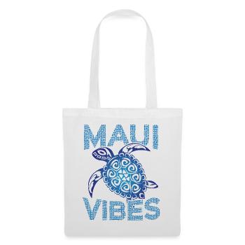 Polynesian Blue Tribal Sea Turtle Maui Vibes - Sac en tissu - blanc - Devant