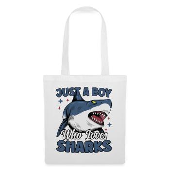 Just A Boy Who Loves Sharks Ocean Life Cool Shark - Tote Bag - white - Front
