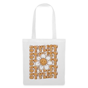 Groovy Retro Hair Stylist Daisy Flower - Tote Bag - white - Front