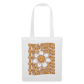 Groovy Retro Kindergarten Teacher Cute Flower - Tote Bag - white - Front