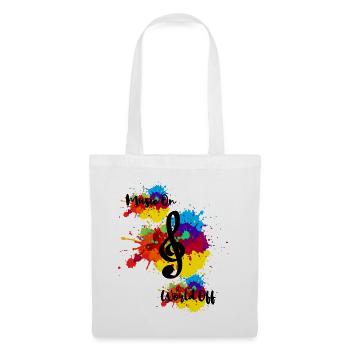Musique sur World Off - Sac en tissu - blanc - Devant