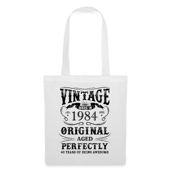 Vintage Made In 1984 40 ans d’être génial - Sac en tissu - blanc - Devant