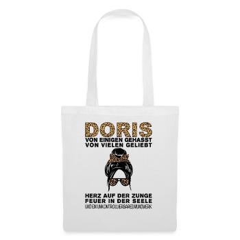 Doris Gehasst Geliebt Großes Mundwerk - Stoffbeutel - Weiß - Vorne