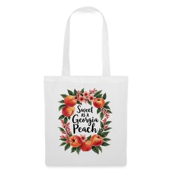 Douce comme une fille de Georgia Peach Southern Georgia - Sac en tissu - blanc - Devant