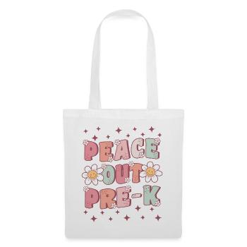 Peace Out PreK Groovy Letzter Schultag - Stoffbeutel - Weiß - Vorne