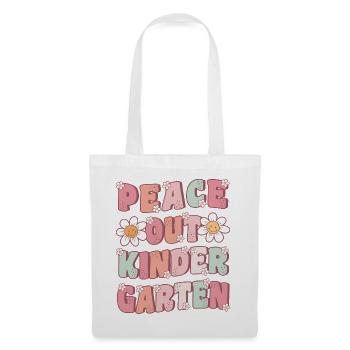 Peace Out Kindergarten Groovy Letzter Tag - Stoffbeutel - Weiß - Vorne