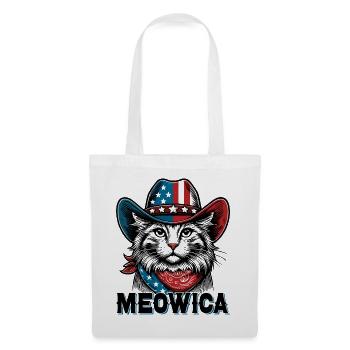 Meowica Funny 4 juillet Amoureux des chats - Sac en tissu - blanc - Devant