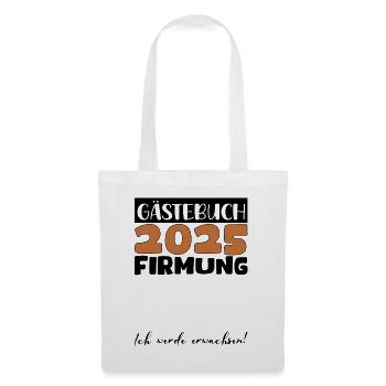 Confirmation 2025 Guest Book Gift Girls Boys - Tote Bag - white - Front