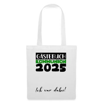 Communion 2025 Livre d’or Cadeau Fille Garçons - Sac en tissu - blanc - Devant
