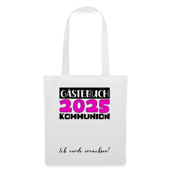 Communion 2025 Guest Book Gift Girls Boys - Tote Bag - white - Front