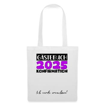 Confirmation 2025 Guestbook Decoration Girls Boys - Tote Bag - white - Front