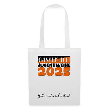 Consécration des jeunes 2025 Livre d'or Cadeau Filles Garçons - Sac en tissu - blanc - Devant