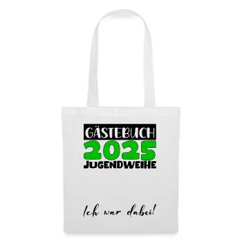 Jugendweihe 2025 Livre d’or Cadeau Filles Garçons - Sac en tissu - blanc - Devant