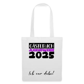 Jugendweihe 2025 Livre d’or Cadeau Filles Garçons - Sac en tissu - blanc - Devant