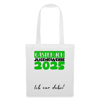 Jugendweihe 2025 Livre d’or Cadeau Filles Garçons - Sac en tissu - blanc - Devant