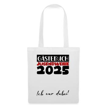 Jugendweihe 2025 Livre d’or Cadeau Filles Garçons - Sac en tissu - blanc - Devant