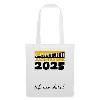 Jugendweihe 2025 Gästebuch Geschenk Mädchen Jungen - Stoffbeutel - Weiß - Vorne
